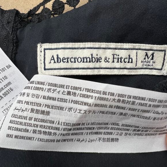 Abercrombie & Fitch (M) Black Lace Doily Sleeveless Crop Top - Picture 6 of 6
